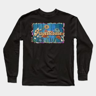 Retro Fayetteville Name Flowers Limited Edition Proud Classic Styles Long Sleeve T-Shirt